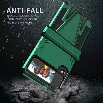 Защитный модный складной чехол с защитой от падения для Samsung Galaxy Z Flip 4 5g Flip4 Zflip4, чехлы без отпечатков пальцев for Samsung Z Flip 4 синий