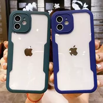 Защитный прозрачный чехол для телефона с защитой на 360° для Iphone 14 13 12 11 Pro Max Xr Xs Max X 14pro, противоударный защитный чехол на весь экран For iphone 13