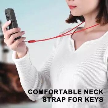 Защитный ремешок Надежный, гибкий, легко чистится, с 1/4 винтом Подвесной ремешок для OSMO POCKET 3/для кармана 2/для Insta360 X3/X2 чёрный