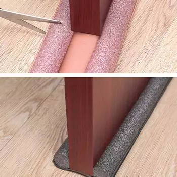 Защитный щиток от сквозняков под дверью, звукоизоляционный уплотнитель для нижней части двери серый