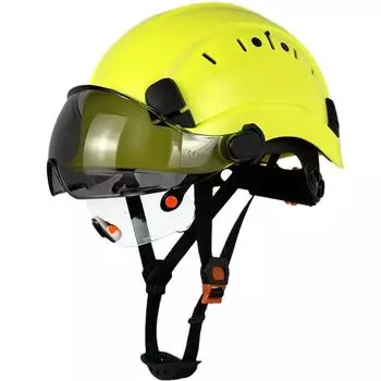 Защитный шлем, каска с козырьком, БЕСПЛАТНЫЕ очки, каска для защиты рабочих на строительной площадке