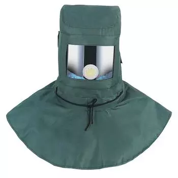 Защитный шлем с капюшоном для пескоструйной обработки и большим смотровым экраном, дыхательный клапан, вентиляционное отверстие, защита от пыли