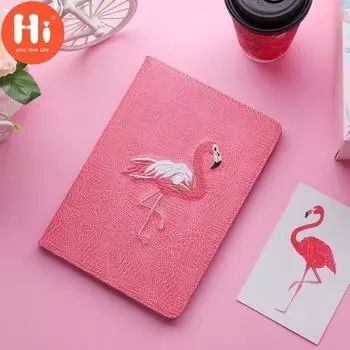 Защитный силиконовый чехол для iPad Hi Chic с вышивкой фламинго