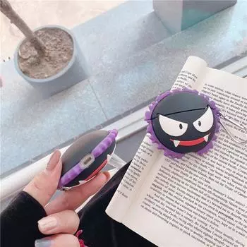 Защитный силиконовый чехол для наушников Pokemon Gastly для Airpods 4, чехол Airpods Pro 2, чехол Airpods 1/2/3/4, детский, для мальчиков и девочек for airpods 1 2