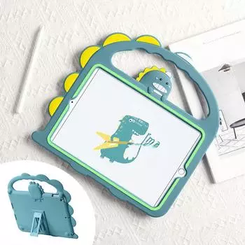 Защитный силиконовый чехол для планшетов iPad 9, Air 6, Mini 5 с милым мультяшным рисунком динозавра для максимальной защиты и стиля. 7.9 inches