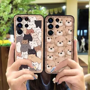 Защитный силиконовый чехол для телефона Samsung Galaxy S24 Ultra с мультяшным рисунком, милый, противопылевой, ударопрочный, устойчивый к грязи, полный чехол Samsung Galaxy S24 Ultra