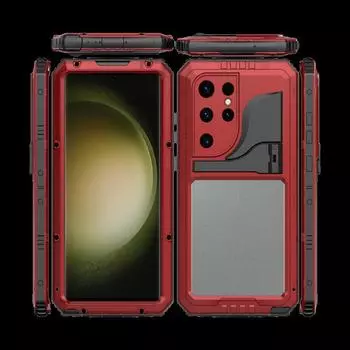 Защитный силиконовый чехол для телефона Samsung S22/S23 Ultra All-inclusive — водонепроницаемый, с защитой от падений и дайвинга, подходит для использования за границей S23ultra красный