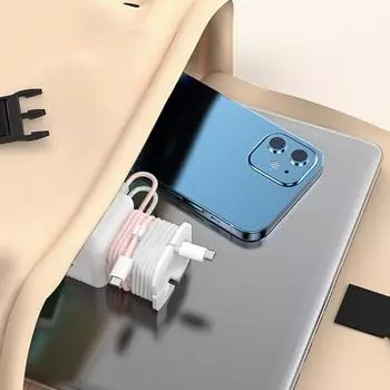 Защитный силиконовый чехол для зарядного устройства 2 в 1 с защитой от поломки шнура, органайзер для хранения кабеля, портативное устройство для сматывания кабеля передачи данных, защитный силиконовый чехол чёрный