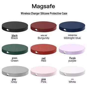 Защитный силиконовый чехол MagSafe для iPhone 12 – чехол с магнитной беспроводной зарядкой серый