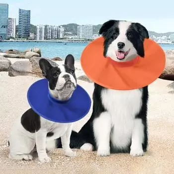 Защитный удобный ошейник для домашних животных, водостойкий, быстросохнущий, высокоэластичный, с вырезом, ошейник для восстановления собак, товары для домашних животных L оранжевый