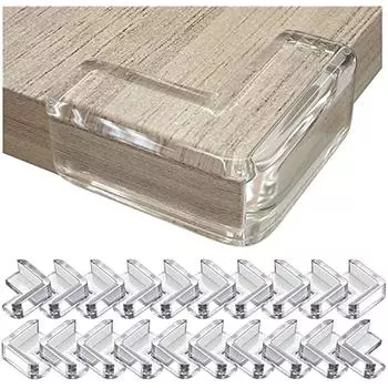 Защитный уголок для детского столика 20 шт. Защитный уголок для детского столика Защитный уголок для детского столика Прозрачный угловой протектор для домашней безопасности ребенка 15x15x3cm