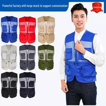 Защитный жилет для управления чрезвычайными ситуациями с индивидуальным логотипом — многокарманная рабочая одежда для фотожурналистов L