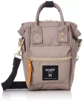 Застежка 2WAY сумка через плечо водоотталкивающая CROSS BOTTLE ATS0767 серо-бежевый [Anello] Застежка/вода