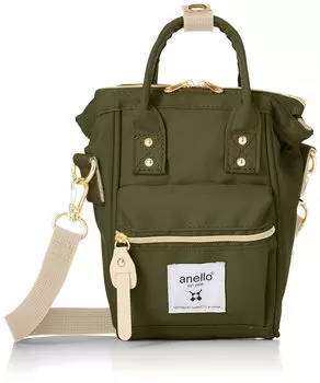 Застежка 2WAY сумка через плечо водоотталкивающая CROSS BOTTLE ATS0767 Оливковая [Anello] Застежка/Вода