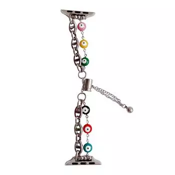 Застежка большие глаза, ремешок из нержавеющей стали для часов Apple Watch, сменный ремешок для запястья, модный женский ремешок 38/40/41mm