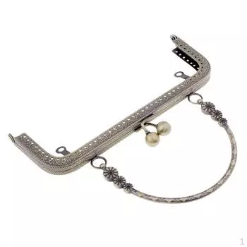 Застежка для сумки с открытым ртом DIY для сумки через плечо серебряный