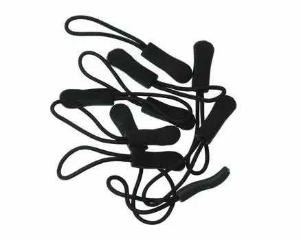 Застежка-молния Loople Pull Stick Застежка-молния Открывается и закрывается Легко устанавливается 8 цветов Набор из 10 шт. Удобный для захвата язычок молнии Шнур для вытягивания Нескользящий (10 Черный)