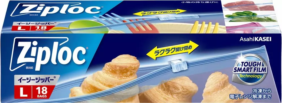 Застежка-молния Ziploc Easy Zipper L 18 шт. чистый