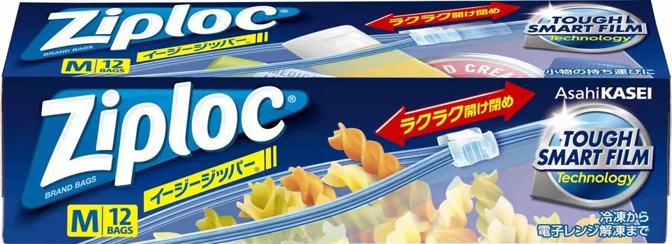 Застежка-молния Ziploc Easy Zipper M прозрачная 12 шт.