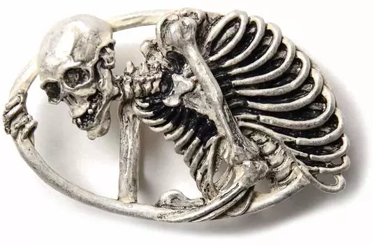 Застежка Оби Череп Скелет Куниёси Утагава Старый Императорский Дворец Сома Призрак Ёкай Серый Серебристый СУУ [дорогая Япония] Укиё-э серый