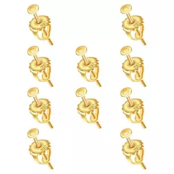 Застежки-пуссеты с фиксацией для серег-гвоздиков с бриллиантами Функциональное крепление с фиксирующейся застежкой Задники-стопоры для гвоздиков Ушные крючки золотой