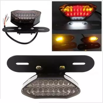 Затемненные мотоциклетные задние фонари 20 светодиодов интегрированные тормозные и поворотные задние фонари