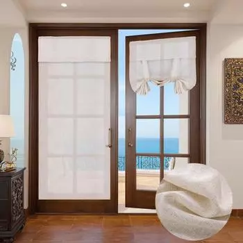 Затемняющая дверная занавеска с крепежной лентой, моющаяся светофильтра, невыцветающая машинная оконная передняя занавеска, украшение