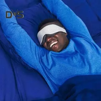 Затемняющая маска для глаз для глубокого сна, дышащая маска для глаз с берушами, регулируемая, не создающая давления, светоблокирующая маска для глаз для женщин и мужчин серый