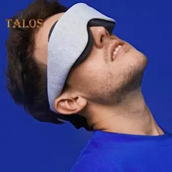 Затемняющая маска для глаз для глубокого сна, дышащая маска для глаз с берушами, регулируемая, не создающая давления, светоблокирующая маска для глаз для женщин и мужчин серый