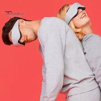 Затемняющая маска для глаз для глубокого сна, дышащая маска для глаз с берушами, регулируемая, не создающая давления, светоблокирующая маска для глаз для женщин и мужчин серый