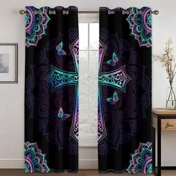 Затемняющие оконные шторы для комнаты, затемняющие шторы для спальни, гостиной, затемняющие шторы Cortinas Para La Sala W132cm x H160cm&Hook