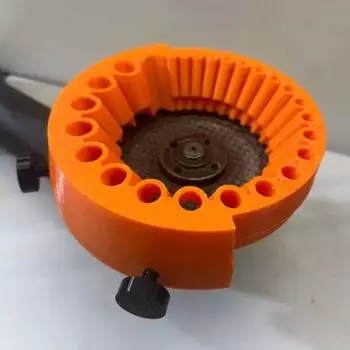 Заточка сверл, приспособление для заточки сверл разных размеров, приспособление для заточки всех сверл, приспособление для заточки сверл для угловой шлифовальной машины с лезвиями жёлтый