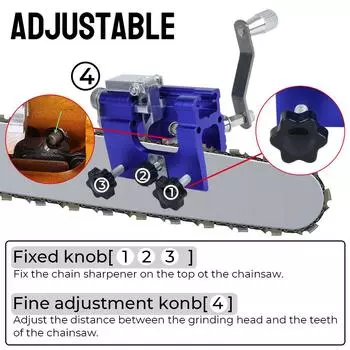 Заточной станок для цепных пил по дереву с 3 шлифовальными стержнями, ручные электропилы по дереву и садовые инструменты для ремонта, заточка