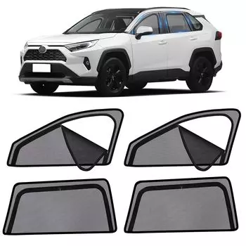 ZATOOTO Toyota RAV4 50 Series Эксклюзивная сетка Магнитная защита от насекомых Боковая молния Защита от ультрафиолетовых лучей Защита от насекомых Удобная сумка для хранения Штора, Тип, Сетка, чёрный