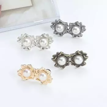 Затяните талию пряжкой из сплава с цветком Броши клипса Регулируемая кнопка Джинсовые пуговицы Съемные аксессуары для одежды