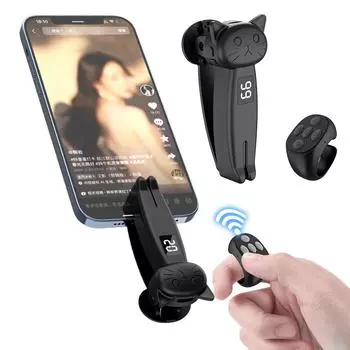 Затвор камеры Bluetooth-совместимый 5.3 телефон экран устройства телефон приложения скорость кликер кольцо для TikTok для Android iPhone планшеты чёрный