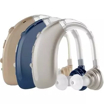 Заушный слуховой аппарат с функцией шумоподавления и усилителем звука, заряжаемый через USB Russian instruction manual