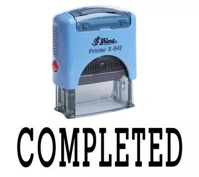 ЗАВЕРШЕНО Самостоятельная резиновая печать на заказ Блестящая офисная стационарная печать Impression Area 14 mm x 38 mm чёрный