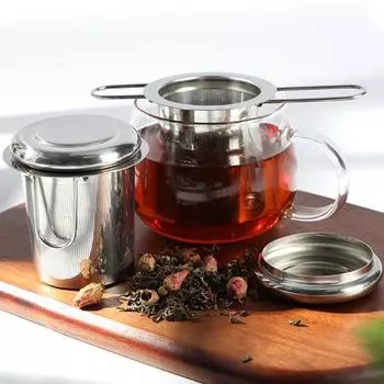 Заварник для чая из нержавеющей стали 304, нескользящий, складная ручка, корзина для заваривания чая из рассыпного листа для чашек