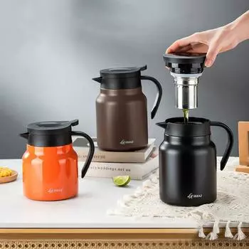 Заварочный чайник для тушения объемом 800 мл с интеллектуальным дисплеем температуры, керамический вкладыш, заварочный чайник, вода заливается нажатием