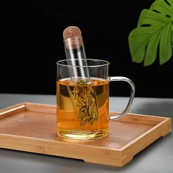 Заварочный чайник, фильтр для чая, сито, стеклянная трубка, креативный чайник для приготовления чая, чайник для приготовления чая, ситечко для чая с пряностями, чайная посуда, инстр...