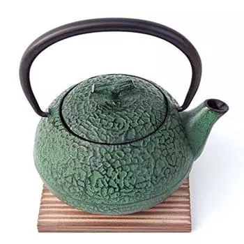 Заварочный чайник Ironware Melon 145 x 115 x высота 140 мм 840 г Подставка на фотографии не может быть включена, так как она не соответствует [узору Nanbu] Размер 0,5 л Вес - зелёный