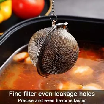 Заварочный чайник, универсальный шарик для приправ из нержавеющей стали, прочный шарик для ситечка для чая для листового чая и специй S