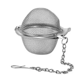 Заварочный чайник, универсальный шарик для приправ из нержавеющей стали, прочный шарик для ситечка для чая для листового чая и специй S
