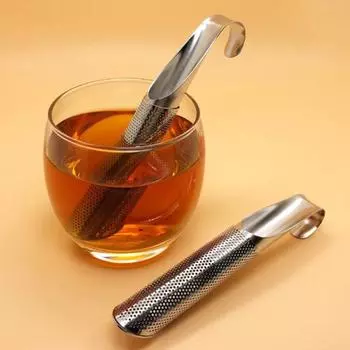 Заварщик чая Премиум многоразовый нержавеющий пищевой фильтр с мелкой сеткой из нержавеющей стали сито для чайных палочек для листового чая серебряный