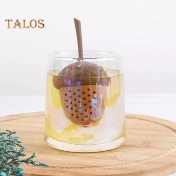 Заварщик для чая с точными отверстиями, пищевой термостойкий многоразовый ситечко для специй и трав в форме желудя, кухонные принадлежности Pinecone