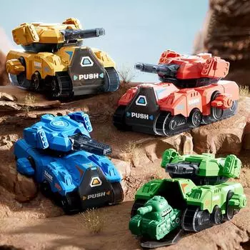 Заводная игрушечная машинка, креативный заводной игрушечный танк, модель будущего танка, скрытый люк со встроенным маленьким танком, подарок на день рождения для детей дошкольного возраста красный