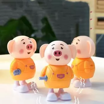 Заводная игрушка 1 шт. Маленькая милая свинья, милая головоломка в форме детской игрушки, цепочка, прыгающая свинья