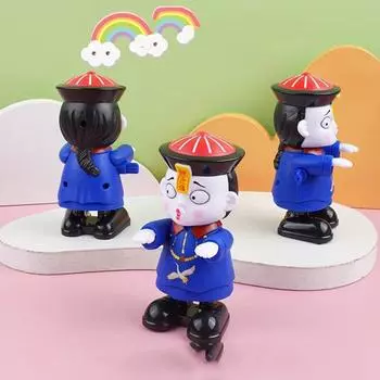 Заводная игрушка 1 шт. зомби хеллоуин жуткий детский прыгающий цепной Игрушка без батареек веселый бег синий