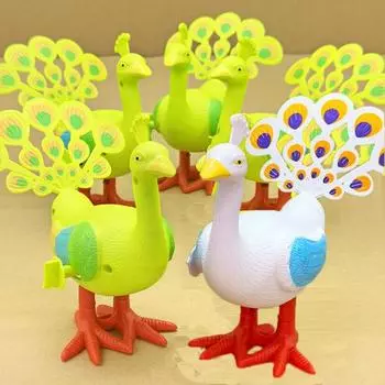 Заводная игрушка, батарея не требуется, интересная, милая, ходячий павлин, пластиковая модель, интерактивная развивающая игрушка